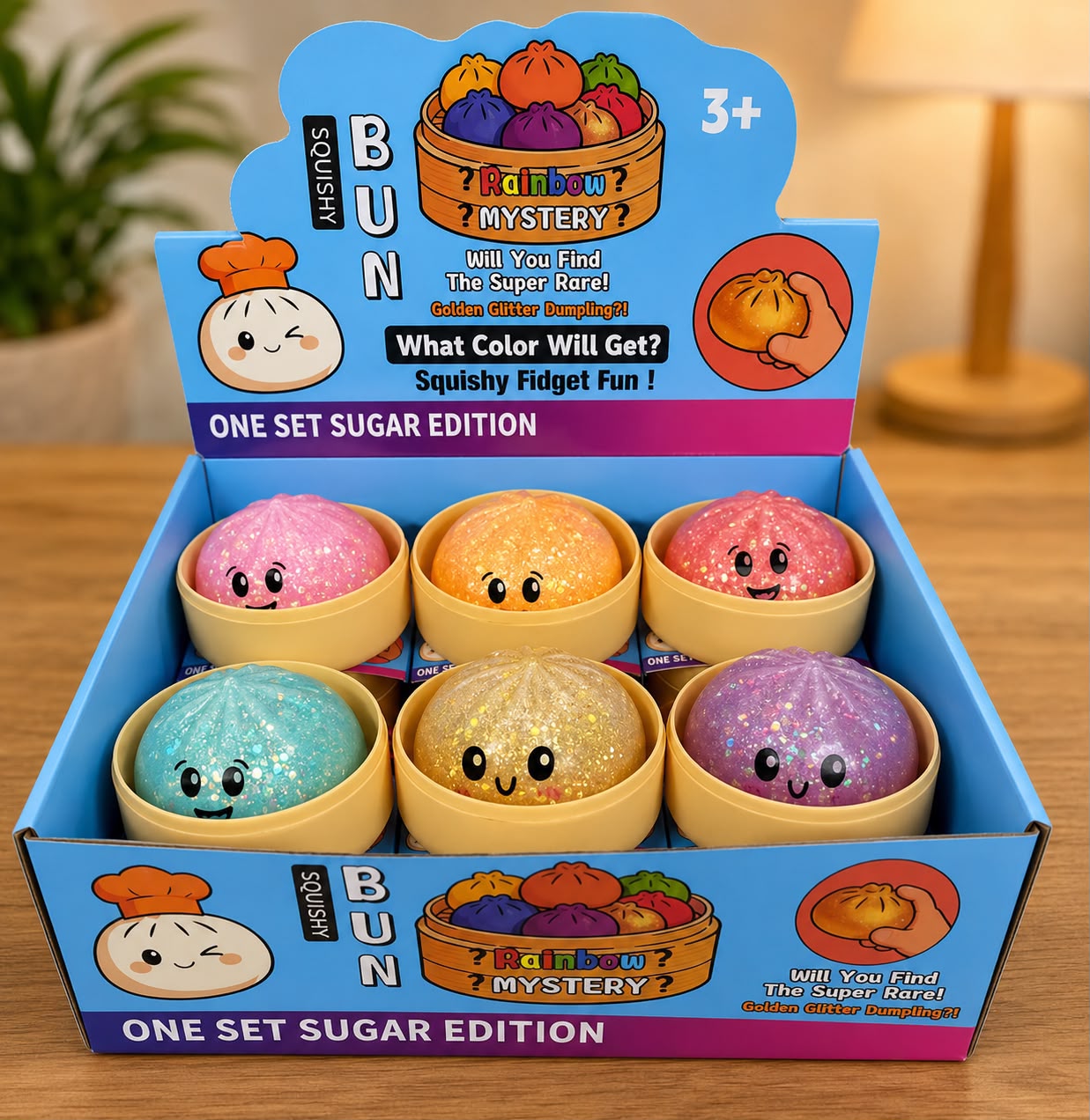 Squishy Rainbow Mystery Bun Dumpling Sürpriz Kutu